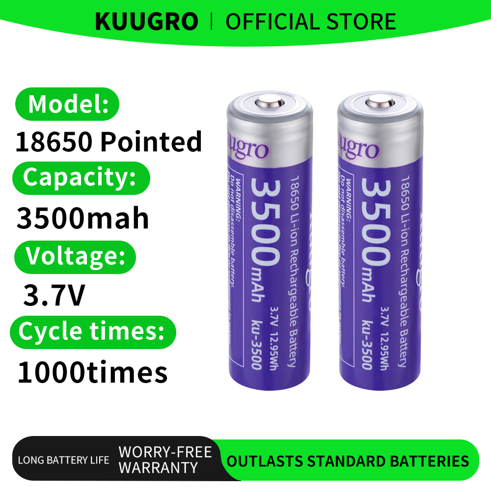 Vape Battery 18650 - Аккумулятор Kuugro Ku-3500 18650, 3500 мАч,